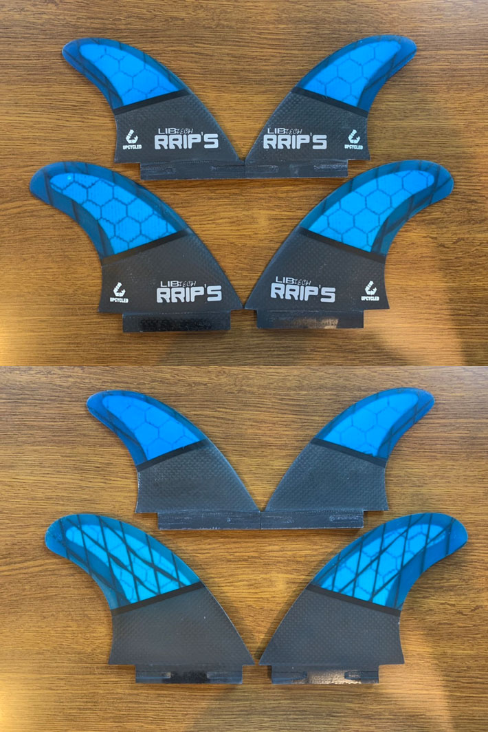 LIBTECH リブテック フィン RRIP'S FIN リップスフィン QUAD SET [Mサイズ] クアッドセット QUAD FIN  クアッドフィン 4フィン BLUE サーフボード サーフィン