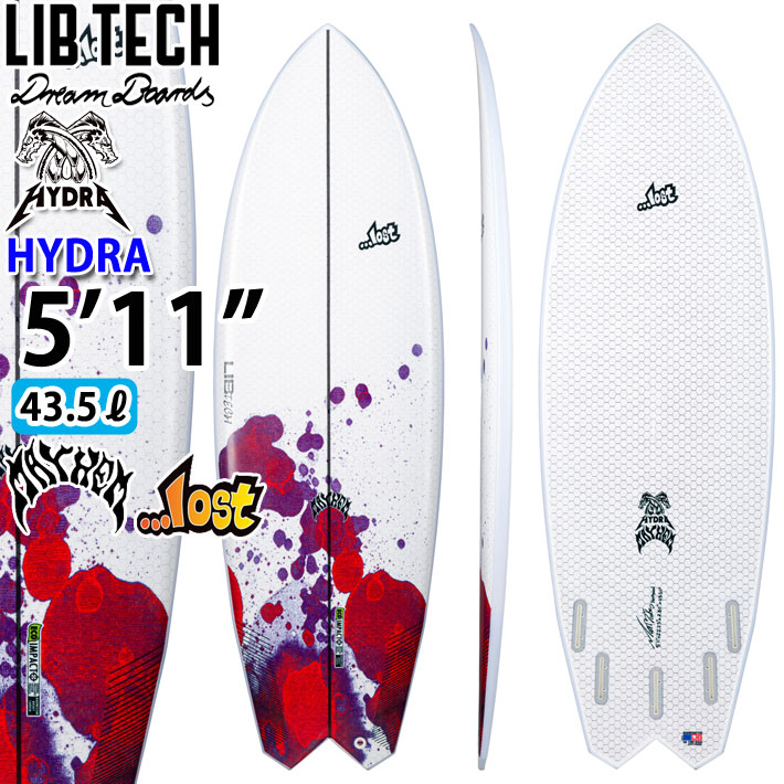 営業所止め送料無料] LIBTECH サーフボード リブテック HYDRA 5'11