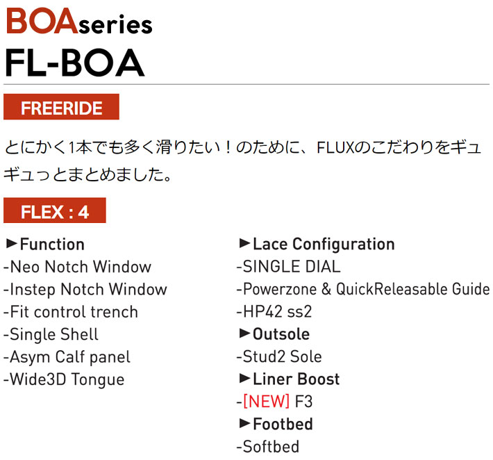 22-23 FLUX フラックス ブーツ FL-BOA エフエル ボア スノーボード