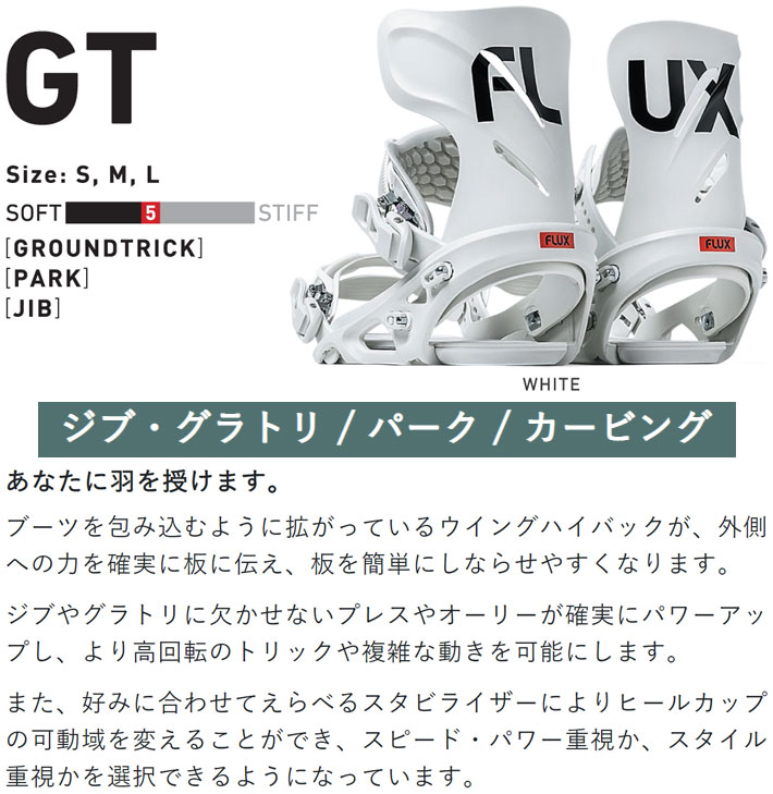 23-24 FLUX BINDING フラックス ビンディング [GT ジーティー] ウイング バインディング FLAT ROCKER series  スノーボード 日本正規品 送料無料