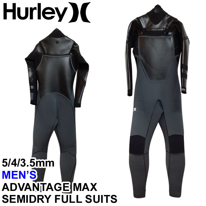 23-24 Hurley ハーレー ウェットスーツ セミドライ フルスーツ メンズ 5mm×4mm×3.5mm [JVC2306] CHEST ZIP  ADVANTAGE MAX サーフィン 冬用