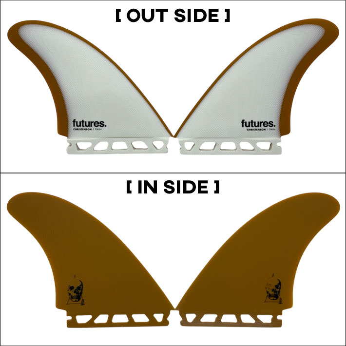 ショートボード用フィン FUTURES FIN フューチャーフィン CHRISTENSON TWIN ツインフィン FIBER GLASS 2FIN クリステンソン  ツイン フィン 2枚セット