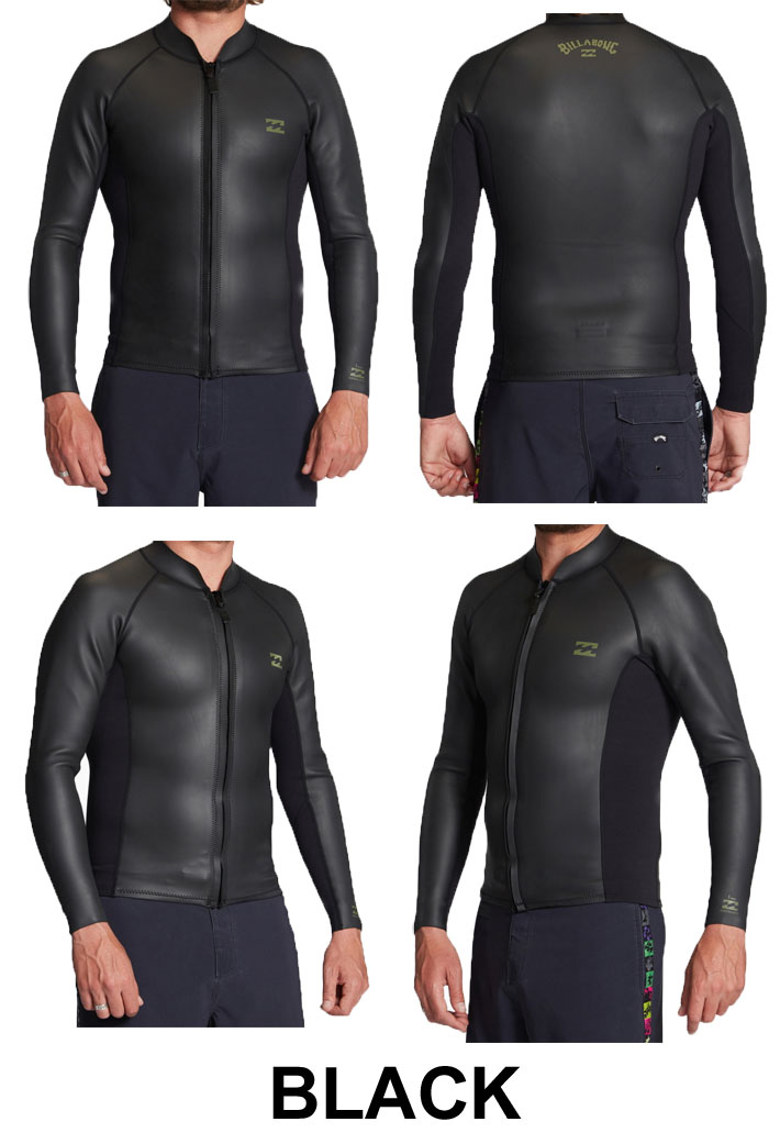 2024 ビラボン BILLABONG ウェットスーツ ジャケット タッパー 長袖 サーフィン BE011-884 フロントジップ 1×1ミリ メンズ  FRONTZIP ABSOLUTE インポート 春夏 メンズ ウエットスーツ 日本正規品